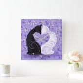 美しい愛 スクエア壁時計 (ホーム)