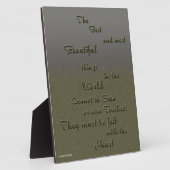 美しい感じハート- Helen Keller フォトプラーク (側面)