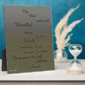 美しい感じハート- Helen Keller フォトプラーク (側面)