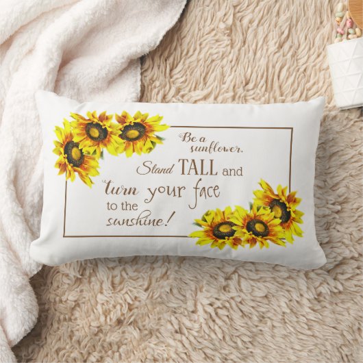 美しい感動的ひまわり腰枕 ランバークッション (ブランケット)