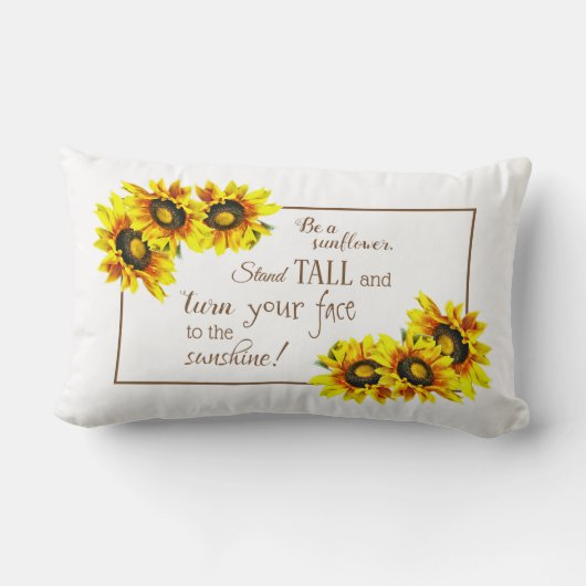 美しい感動的ひまわり腰枕 ランバークッション (裏面)