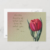 美しい感動的チューリップ ポストカード (正面/裏面)