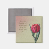 美しい感動的チューリップ マグネット (正面/裏面)