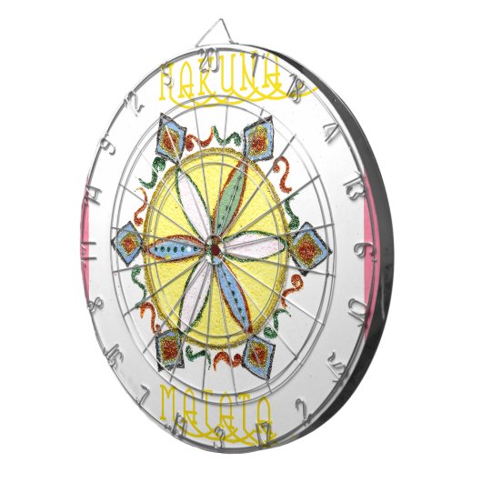 美しい感動的星フローラベクトルパターン ダーツボード (正面右)