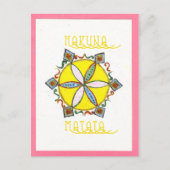 美しい感動的星フローラベクトルパターン ポストカード (正面)