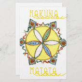 美しい感動的星フローラベクトルパターン 便箋 (正面/裏面)