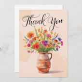 美しい感謝のグリーティングカード サンキューカード (正面/裏面)