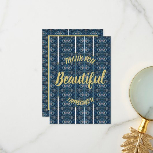 美しい感謝カード - カスタマイズできます サンキューカード (正面/裏面インサイチュ)