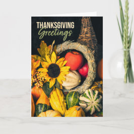 美しい感謝祭のためのコルヌコピア シーズンカード