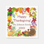 美しい感謝祭の収穫 スタンダードカクテルナプキン (正面)