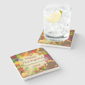 美しい感謝祭の収穫 ストーンコースター (横)