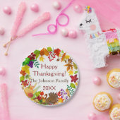 美しい感謝祭の収穫 ペーパープレート (パーティー)