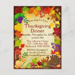 美しい感謝祭の収穫 ポストカード