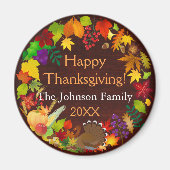 美しい感謝祭の収穫 マグネット (正面)