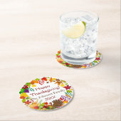 美しい感謝祭の収穫 ラウンドペーパーコースター (インサイチュ)