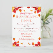 美しい感謝祭紅葉招待状 招待状 (スタンド正面)