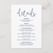 美しい我結婚々の詳細の素朴なモダン海軍 エンクロージャーカード (正面)