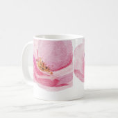 美しい手のピ絵を描ック牡丹 コーヒーマグカップ (正面左)