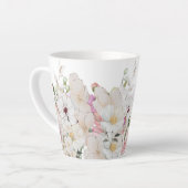 美しい手の絵を描フローラプリント カフェラテマグ (左アングル)