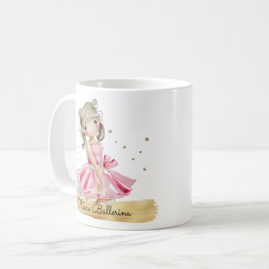 美しい手の絵を描水の色バレリナマグ コーヒーマグカップ (正面左)