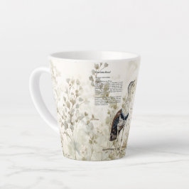 美しい手の絵を描素晴らしインディアンの繁茂した鳥 カフェラテマグ