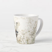 美しい手の絵を描素晴らしインディアンの繁茂した鳥 カフェラテマグ (右アングル)