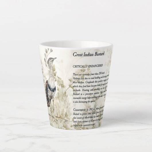 美しい手の絵を描素晴らしインディアンの繁茂した鳥 カフェラテマグ (正面)