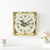 美しい手作り芸術工芸。最高品質、時計 スクエア壁時計 (ホーム)