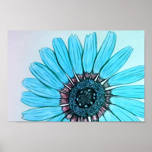 美しい手写花デザインポスター ポスター (正面)