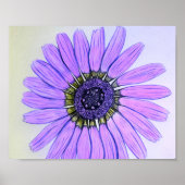 美しい手写花デザインポスター ポスター (正面)