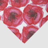 美しい手塗りの水彩画のケシの花 薄葉紙 (詳細)