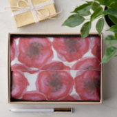 美しい手塗りの水彩画のケシの花 薄葉紙 (ギフト)