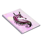 美しい手描きのオオカミの美術学校のノート ノートブック (右側)