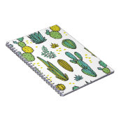 美しい手描きのサボテン抽象芸術天然針 ノートブック (右側)
