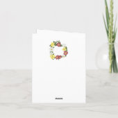 美しい手描きのワイルドローズの編集可能なカード カード (裏面)