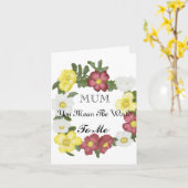 美しい手描きのワイルドローズ カード (黄色い花)