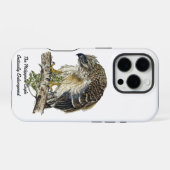 美しい手描きの絶滅危惧種の鷲 iPhoneケース (裏面横)