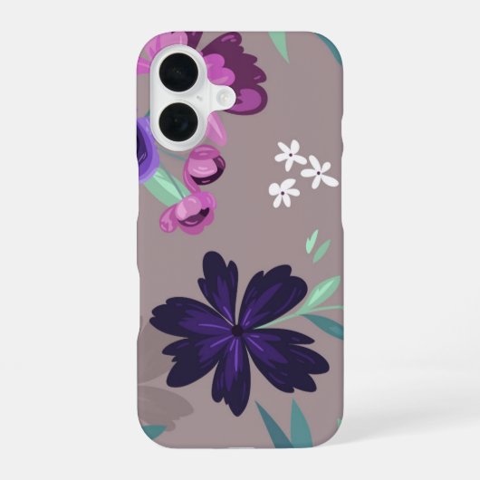 美しい手描きの葉っぱ iPhone 16ケース (裏面)
