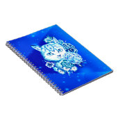 美しい手描きの10の青猫の学校のノート ノートブック (右側)