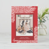 美しい手描きクリスマスホリデーフォトカード シーズンカード (スタンド正面)