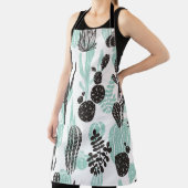 美しい手描きサボテンドールのシームレスなパターン エプロン (インサイチュ)