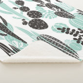 美しい手描きサボテンドールのシームレスなパターン シェルパブランケット (3/4)