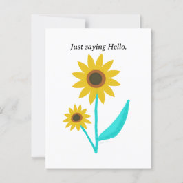 美しい手描きデジタルスイートヒマワリ ポストカード