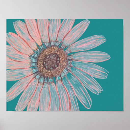 美しい手描きフラワーポスター ポスター (正面)