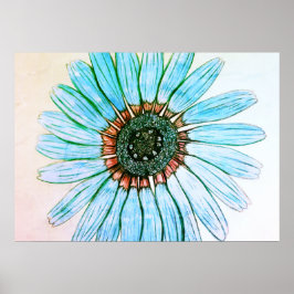 美しい手描きフラワーポスター ポスター