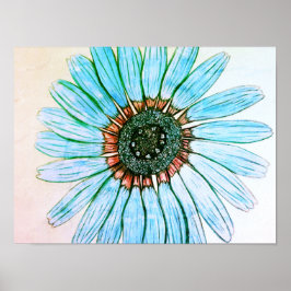 美しい手描きフラワーポスター ポスター