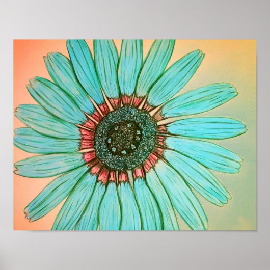 美しい手描きフラワーポスター ポスター (正面)