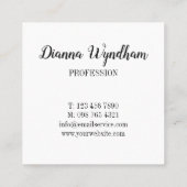 美しい手描きフラワーリースモノグラム スクエア名刺 (裏面)