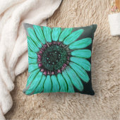 美しい手描き花 クッション (ブランケット)