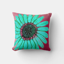 美しい手描き花 クッション